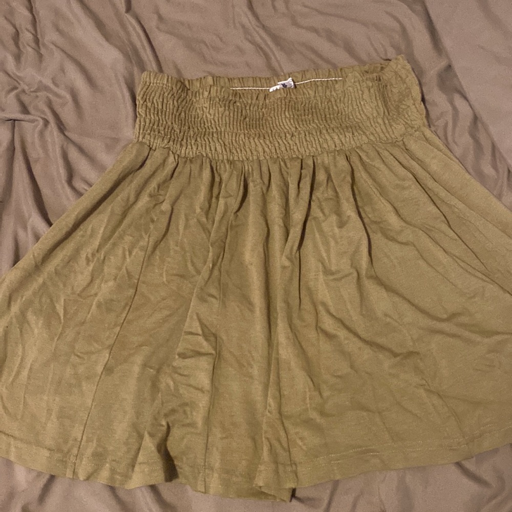Boho olive green skirt